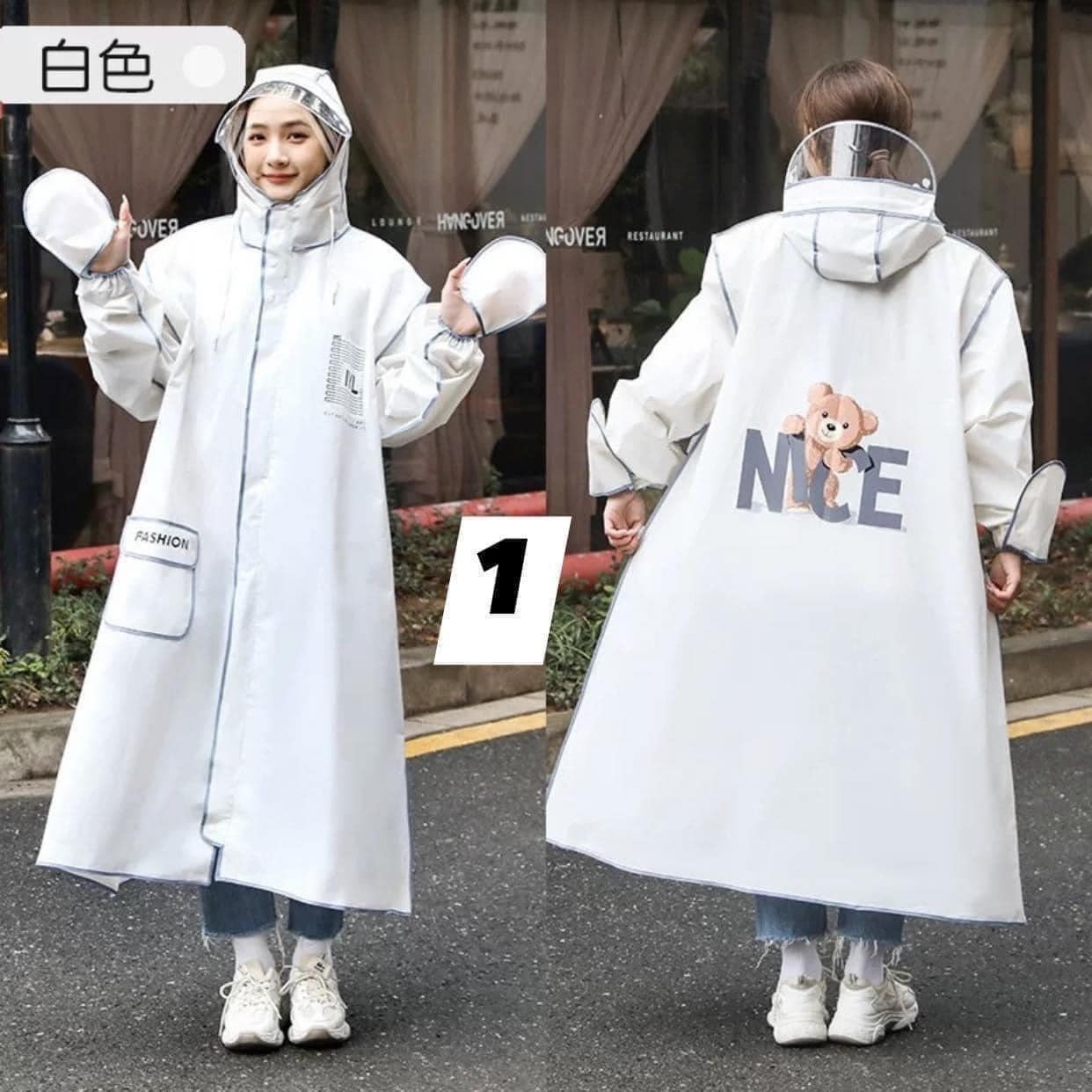 HA1586 - ÁO MƯA THỜI TRANG GẤU NICE