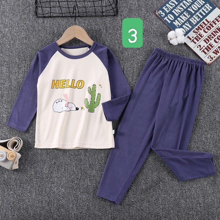 HA2083 - BỘ NỈ LÔNG CỪU GIỮ NHIỆT CHO BÉ