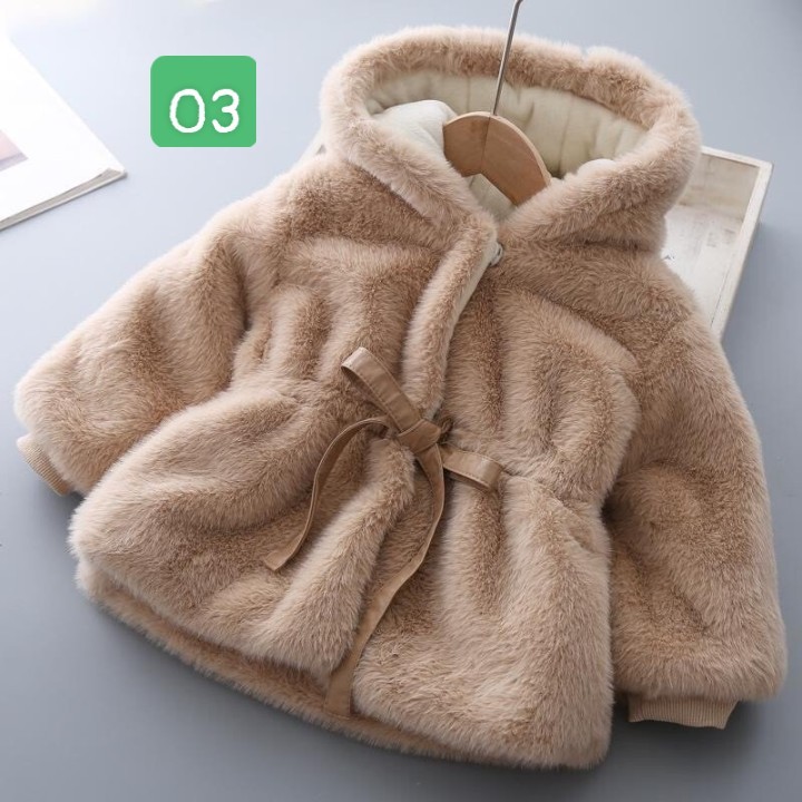 HA2483 - ÁO KHOÁC LÔNG THỎ BÉ GÁI