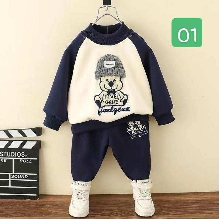 HA2486 - BỘ NỈ GẤU CHO BÉ