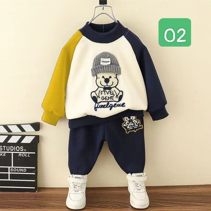 HA2486 - BỘ NỈ GẤU CHO BÉ