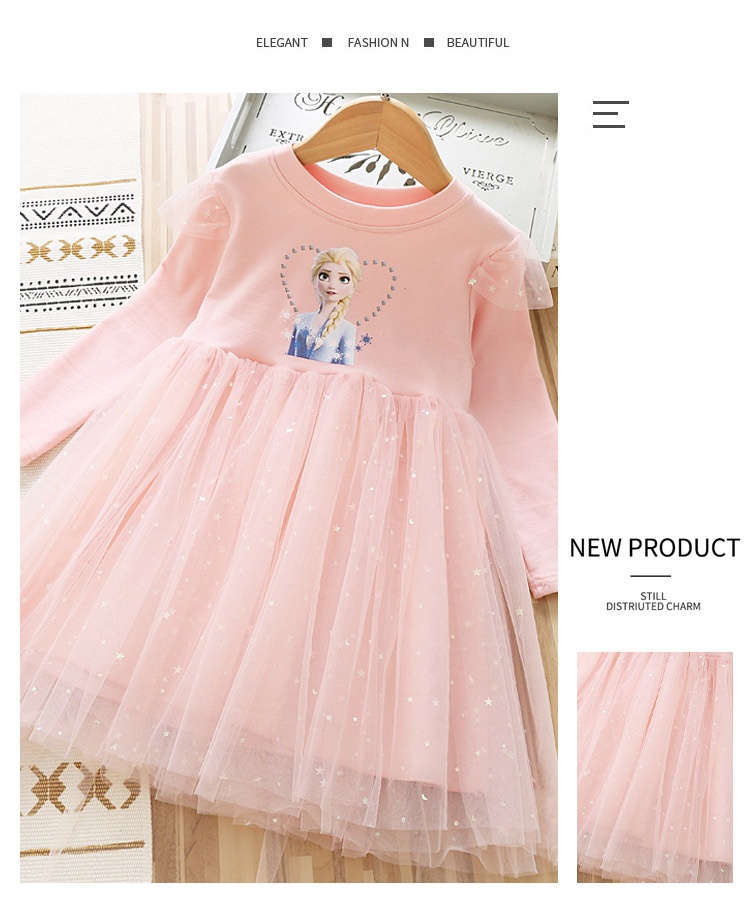 HA2783 - VÁY DÀI TAY ELSA BÉ GÁI