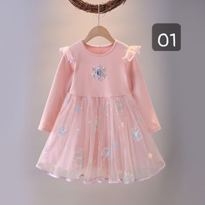 HA2783 - VÁY DÀI TAY ELSA BÉ GÁI