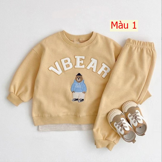 HH2781 - ❇️BỘ NỈ GẤU SIZE NHÍ CHO BÉ