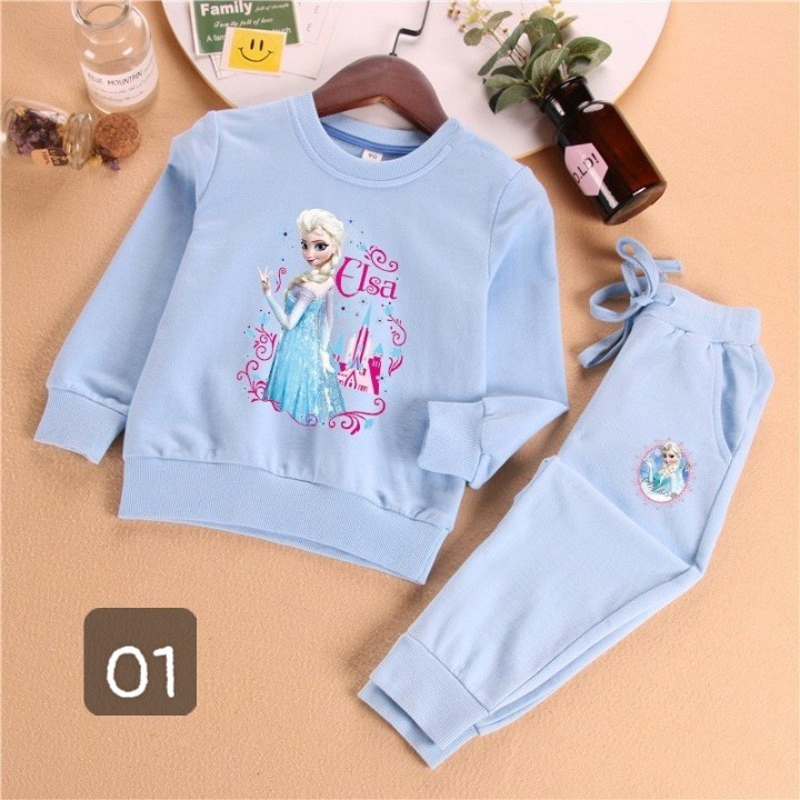 HA2784 - BỘ NỈ ELSA BÉ GÁI