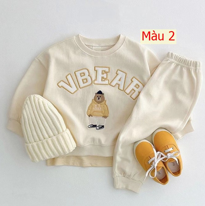HH2781 - ❇️BỘ NỈ GẤU SIZE NHÍ CHO BÉ