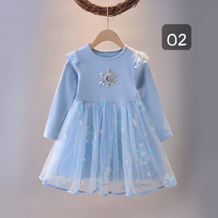 HA2783 - VÁY DÀI TAY ELSA BÉ GÁI