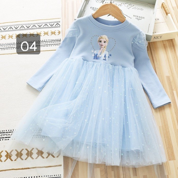HA2783 - VÁY DÀI TAY ELSA BÉ GÁI