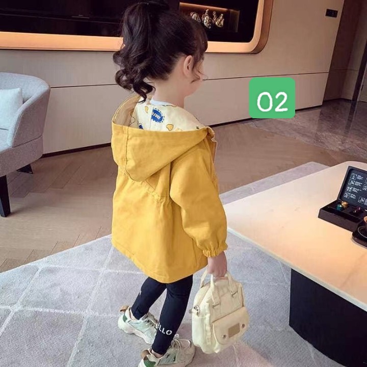 HH3187 - ÁO KHOÁC BÉ GÁI 2 MẶT