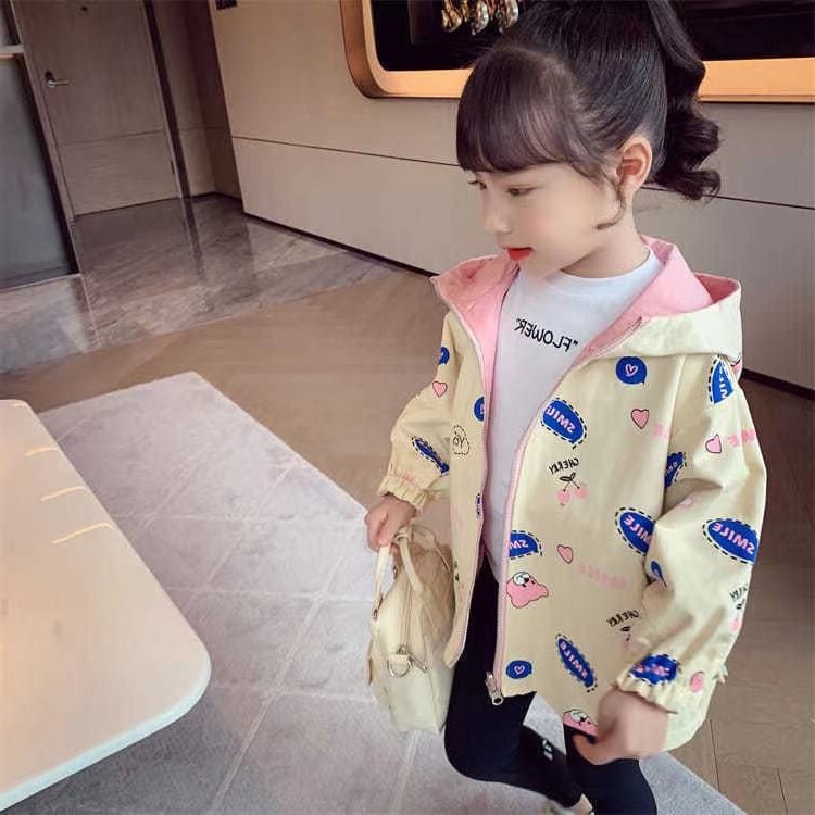 HH3187 - ÁO KHOÁC BÉ GÁI 2 MẶT