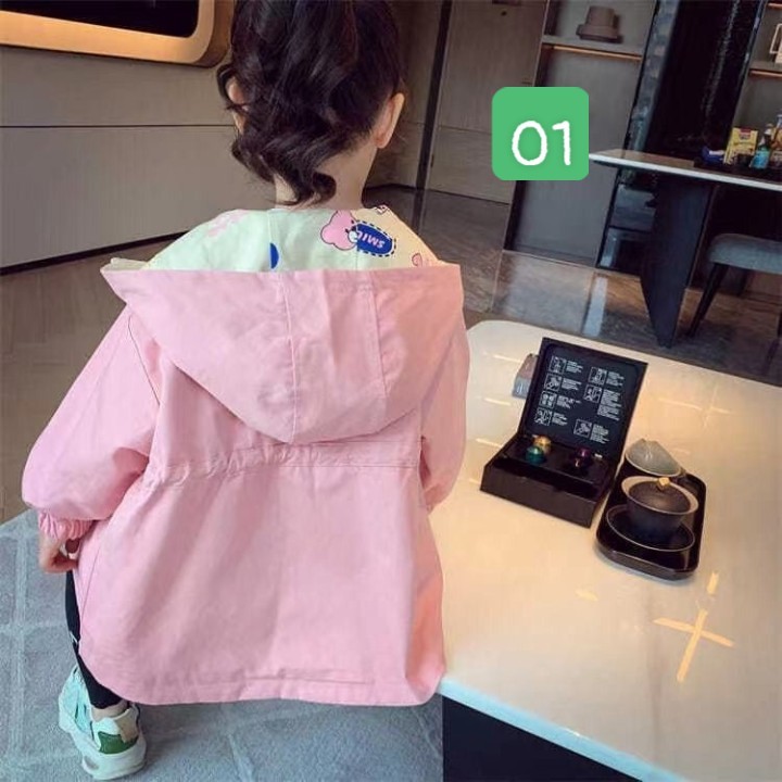HH3187 - ÁO KHOÁC BÉ GÁI 2 MẶT
