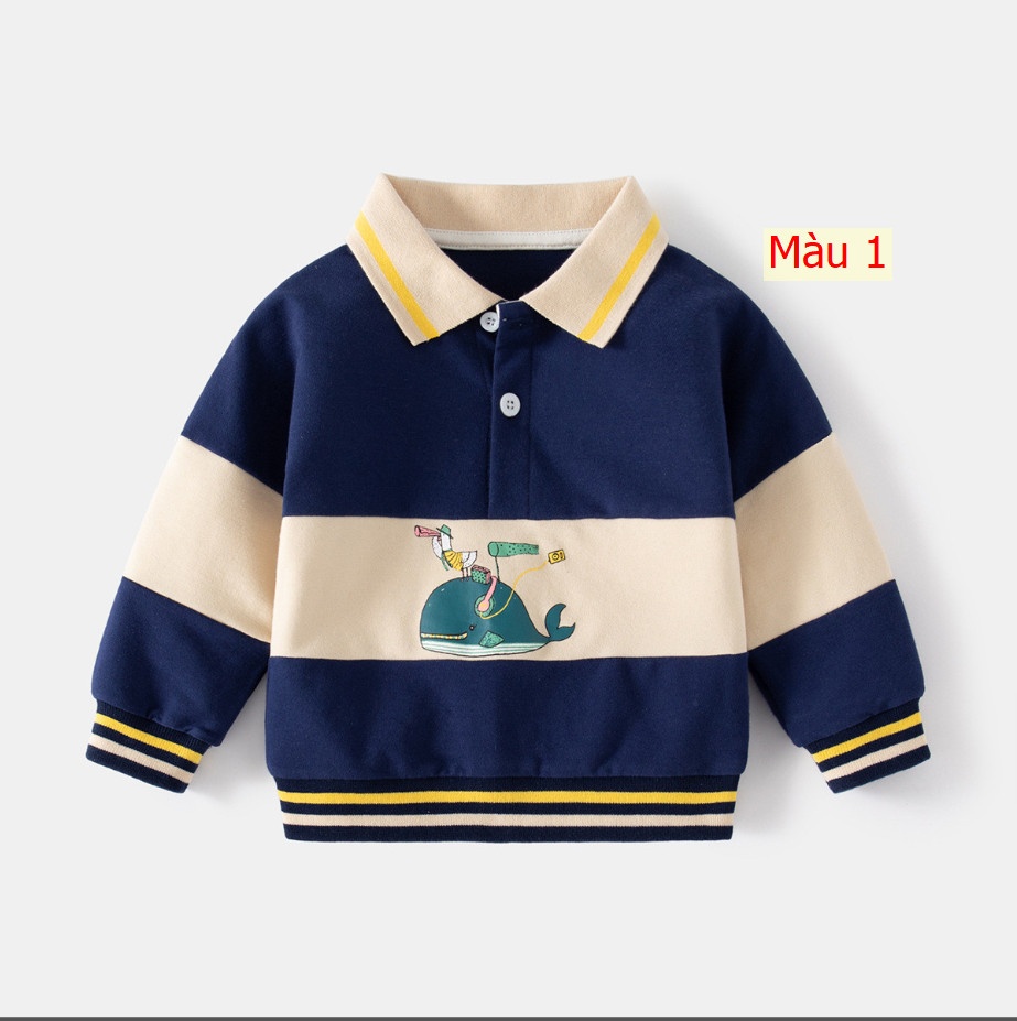 HH692 - ÁO POLO BÉ TRAI CHÍNH HÃNG WELLKIDS