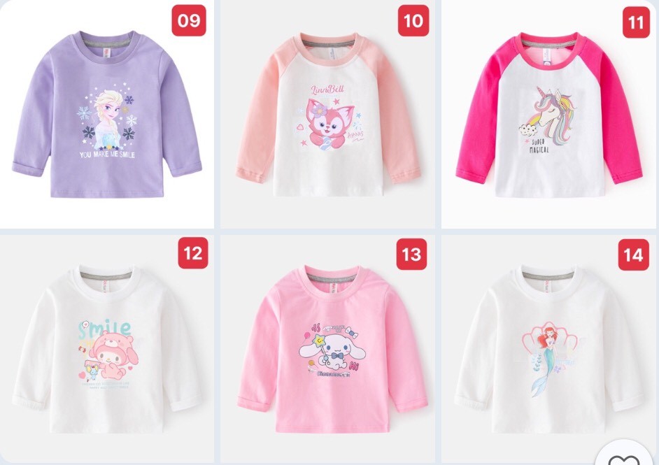 HA795 - COMBO ÁO COTTON THU ĐÔNG BÉ TRAI BÉ GÁI