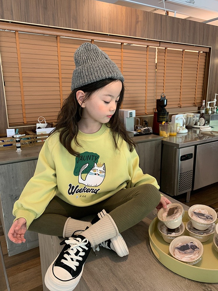 HH1095 - ÁO NỈ BÉ GÁI HÃNG AMBB KIDS
