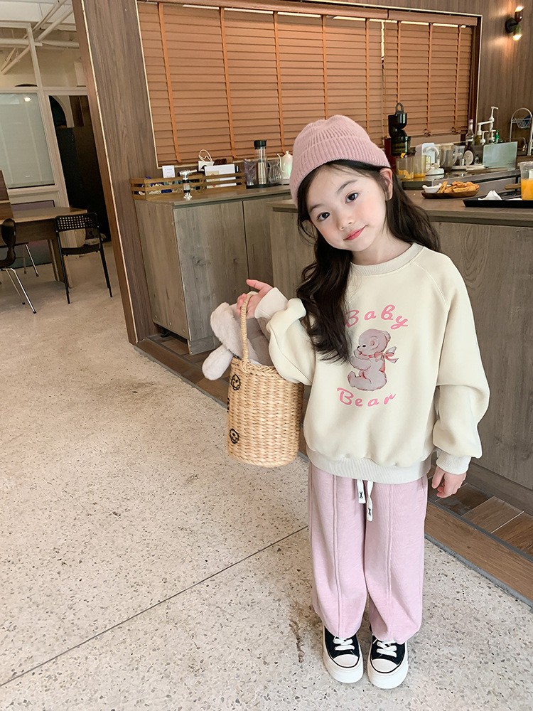 HH1095 - ÁO NỈ BÉ GÁI HÃNG AMBB KIDS