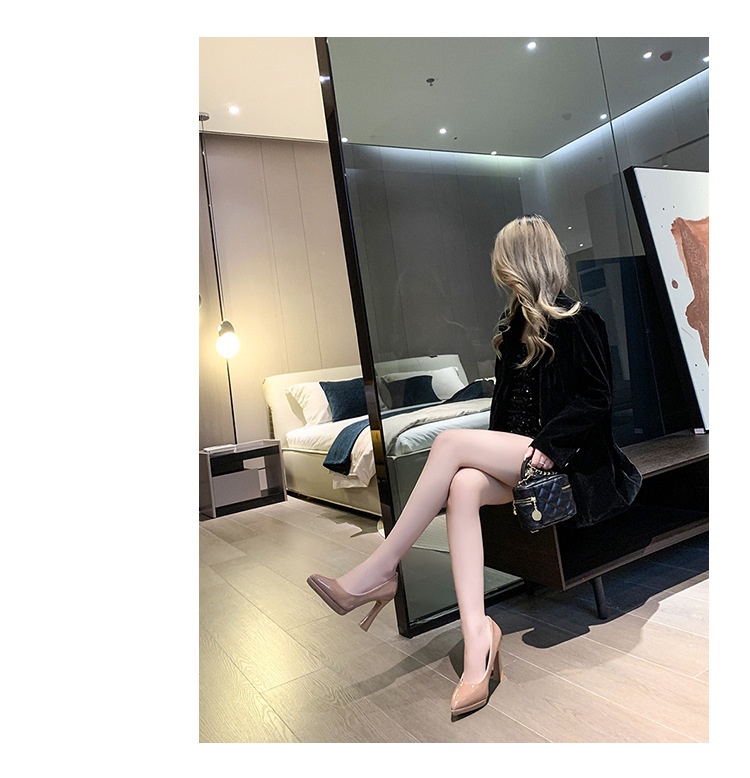 HA1196 - GIÀY CAO GÓT DA BÓNG ĐẾ ĐÚP 7P