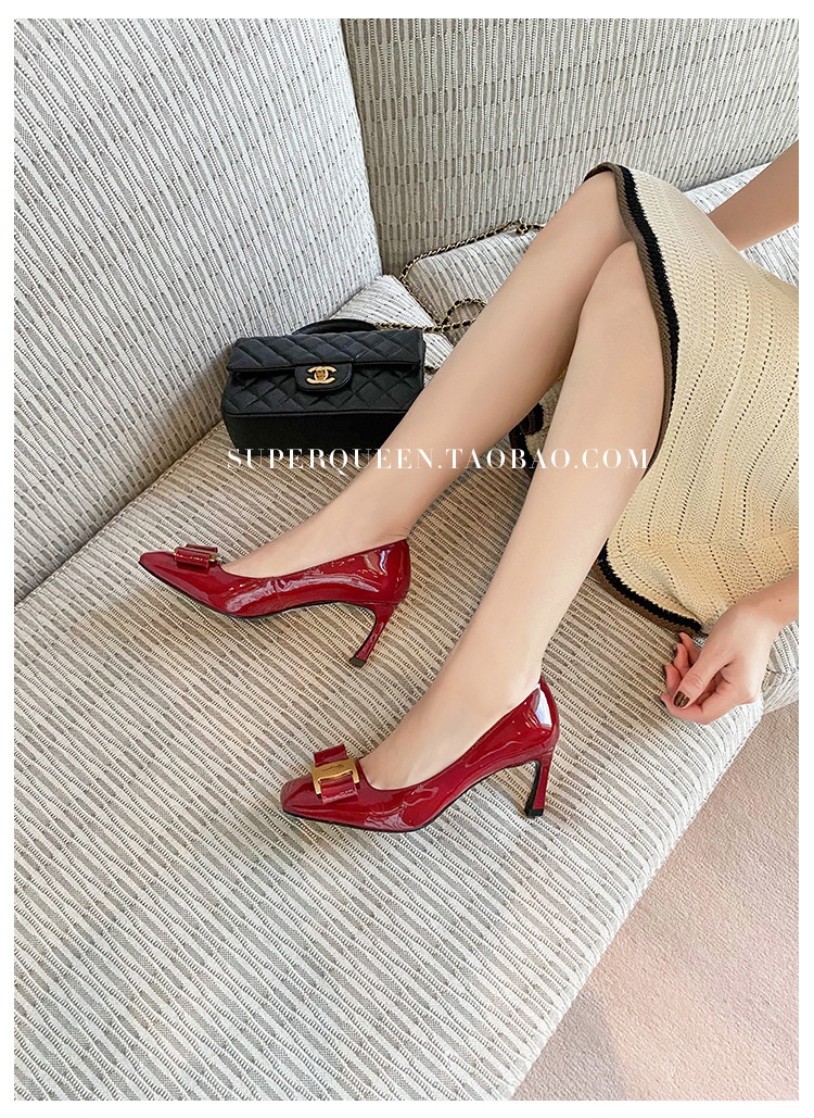 HA1491 - GIÀY CAO GÓT MŨI VUÔNG NỮ