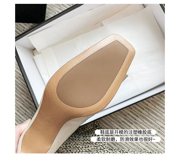 HA1491 - GIÀY CAO GÓT MŨI VUÔNG NỮ