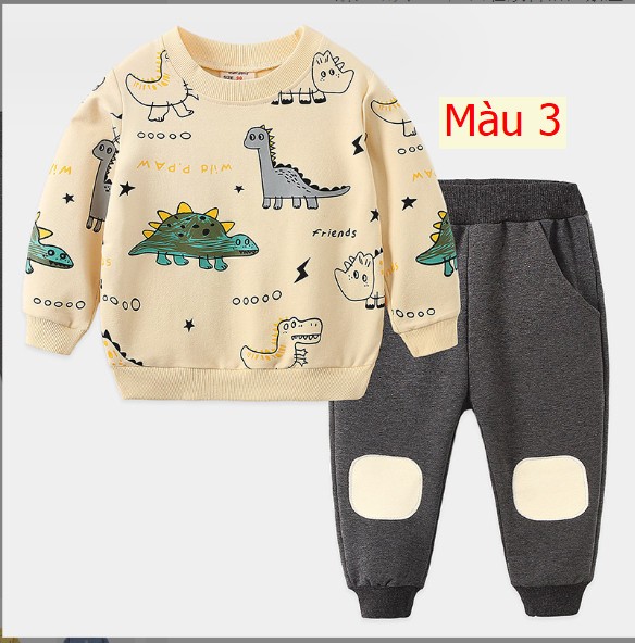 HH1694 - BỘ MẶC NỈ KHỦNG LONG CHÍNH HÃNG WELLKIDS