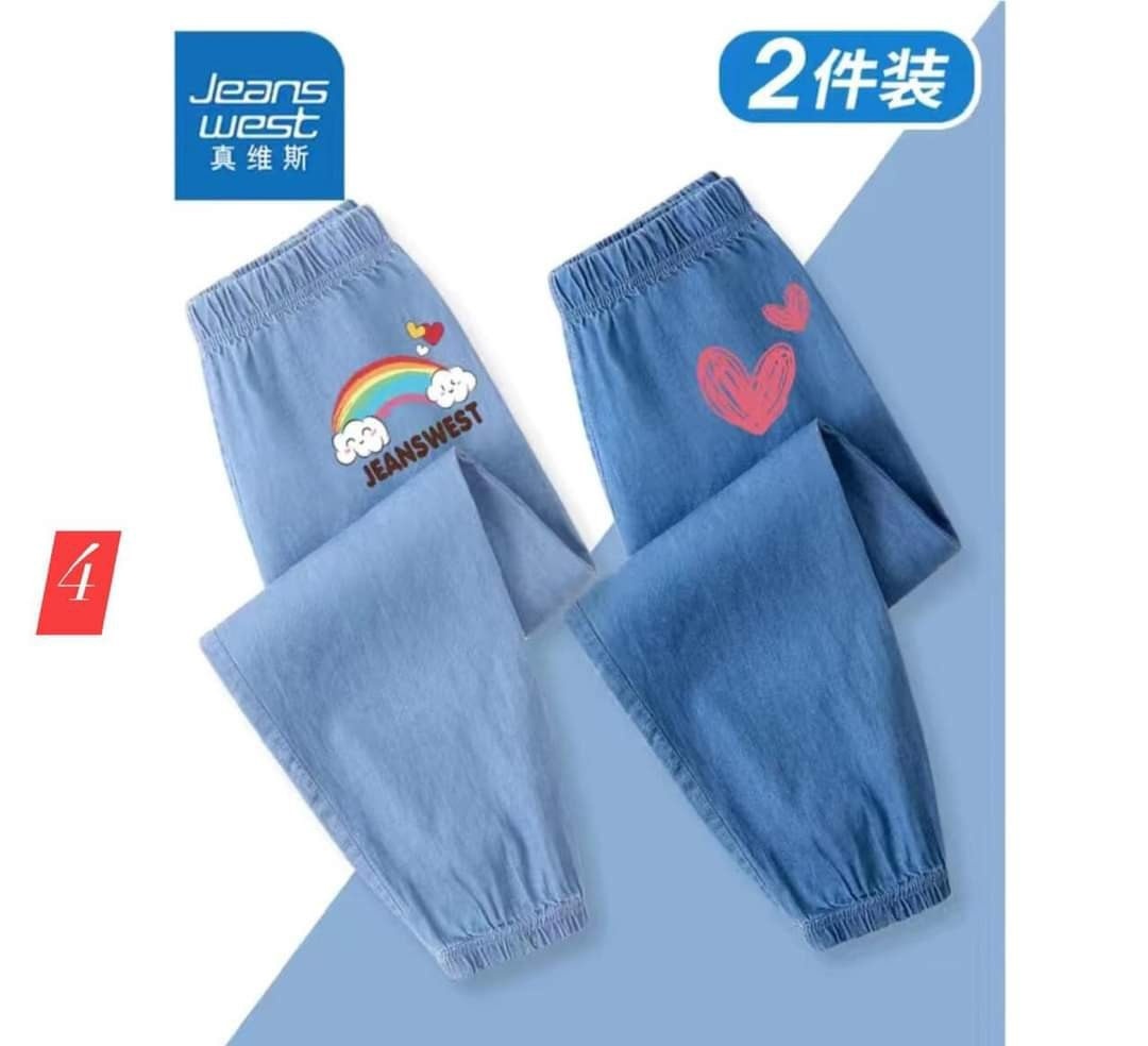HH1793 - 𝗦𝗘𝗧 𝗤𝗨𝗔̂̀𝗡 Jean Giấy BÉ 𝗚𝗔́𝗜 CHÍNH HÃNG JEANWEST