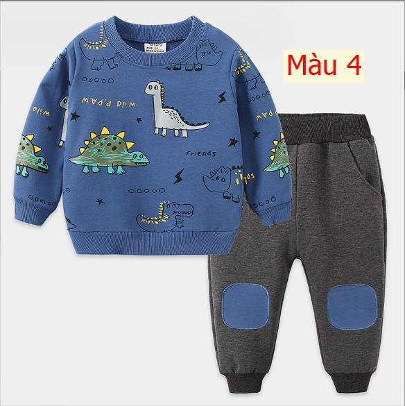 HH1694 - BỘ MẶC NỈ KHỦNG LONG CHÍNH HÃNG WELLKIDS