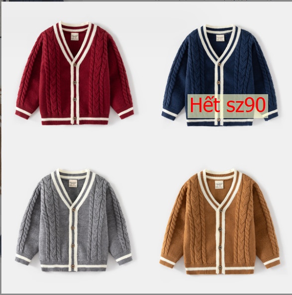 HH2093 - ÁO CARDIGAN LEN THỪNG CHÍNH HÃNG WELLKID