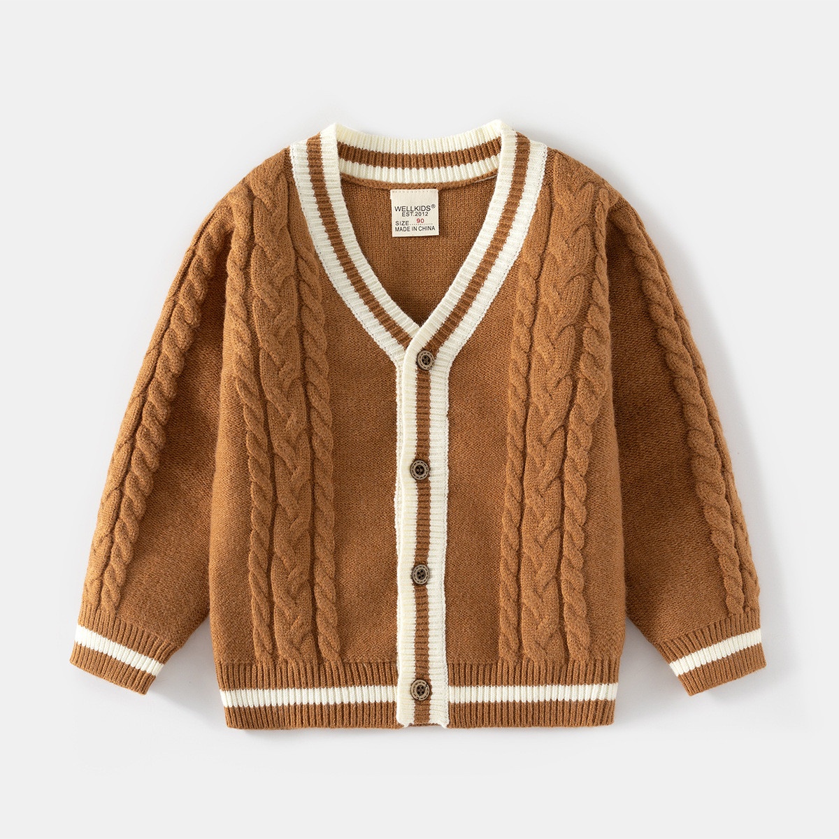 HH2093 - ÁO CARDIGAN LEN THỪNG CHÍNH HÃNG WELLKID