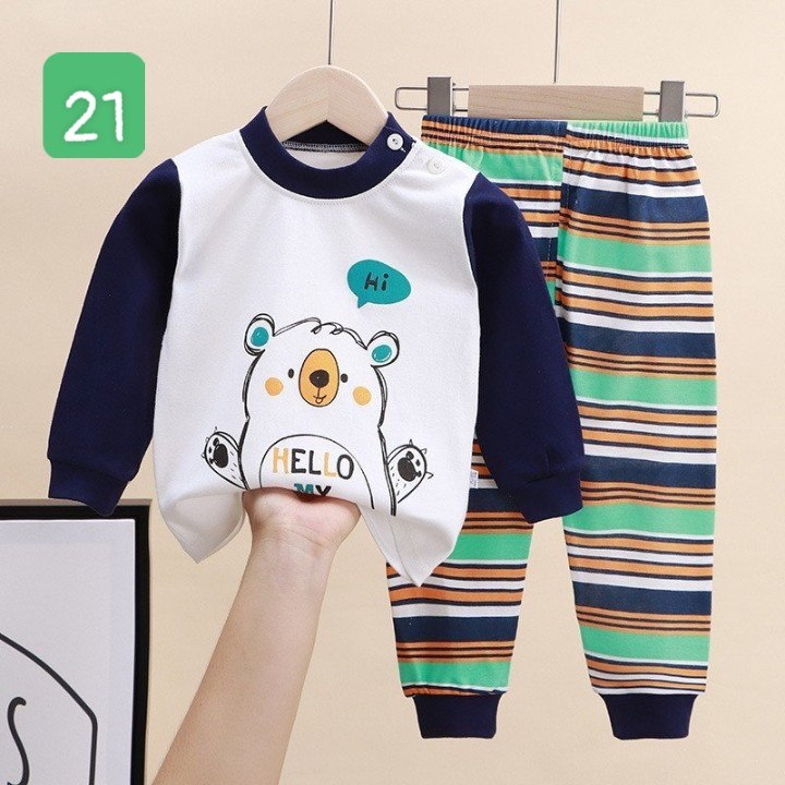 HA2096 - BỘ COTTON MẶC NHÀ DÀI TAY