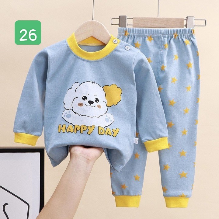 HA2096 - BỘ COTTON MẶC NHÀ DÀI TAY