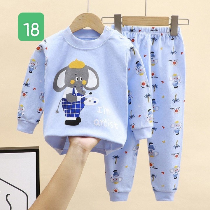 HA2096 - BỘ COTTON MẶC NHÀ DÀI TAY