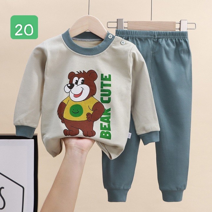 HA2096 - BỘ COTTON MẶC NHÀ DÀI TAY
