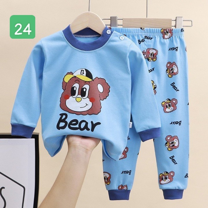 HA2096 - BỘ COTTON MẶC NHÀ DÀI TAY