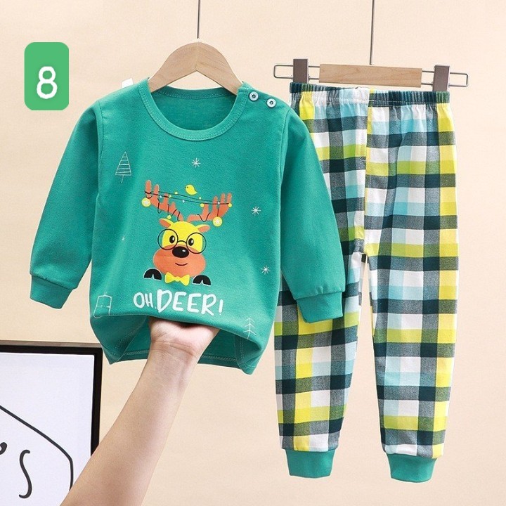 HA2096 - BỘ COTTON MẶC NHÀ DÀI TAY