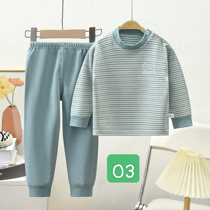 HA2191 - BỘ NỈ KẺ CHO BÉ