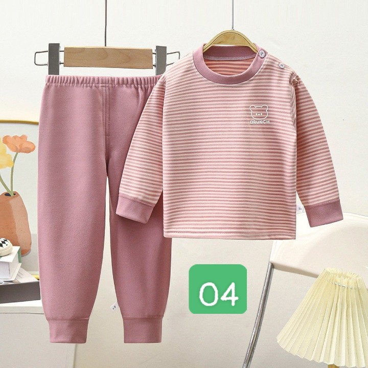 HA2191 - BỘ NỈ KẺ CHO BÉ