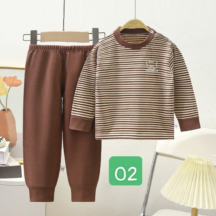 HA2191 - BỘ NỈ KẺ CHO BÉ