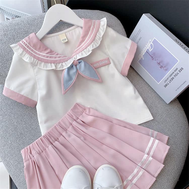 HH2492 - ‼ VÁY VIỀN CỔ BÉ GÁI