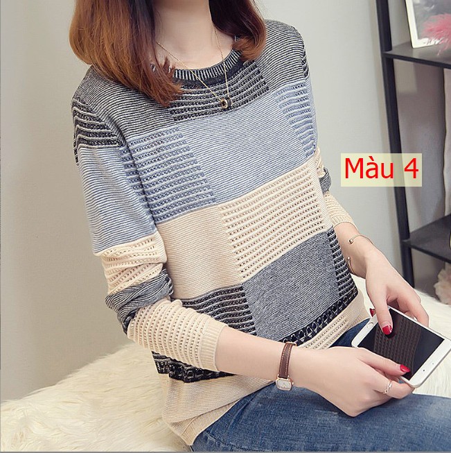 HH2596 - ÁO LEN CARO CHO NỮ