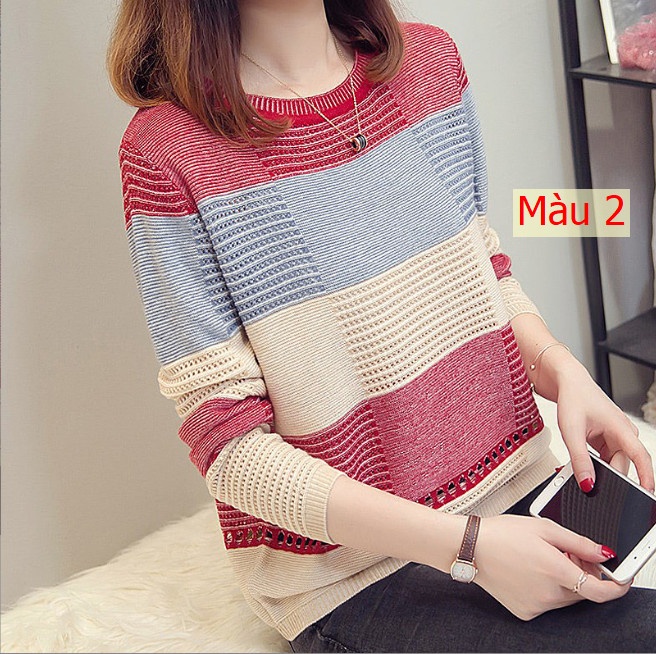 HH2596 - ÁO LEN CARO CHO NỮ