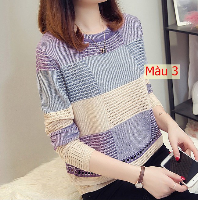 HH2596 - ÁO LEN CARO CHO NỮ