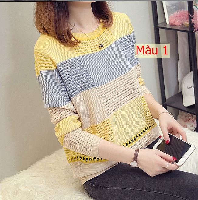 HH2596 - ÁO LEN CARO CHO NỮ