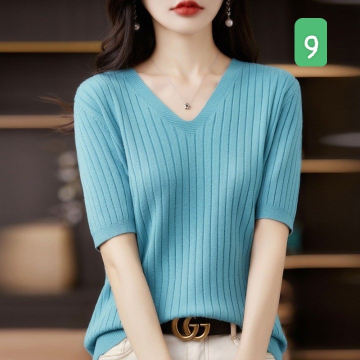 HA2696 - ÁO LEN CỔ V