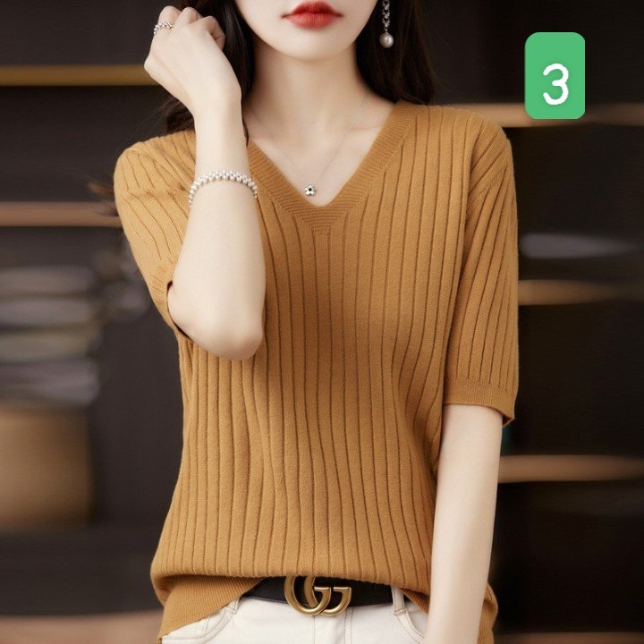 HA2696 - ÁO LEN CỔ V