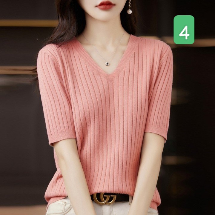 HA2696 - ÁO LEN CỔ V