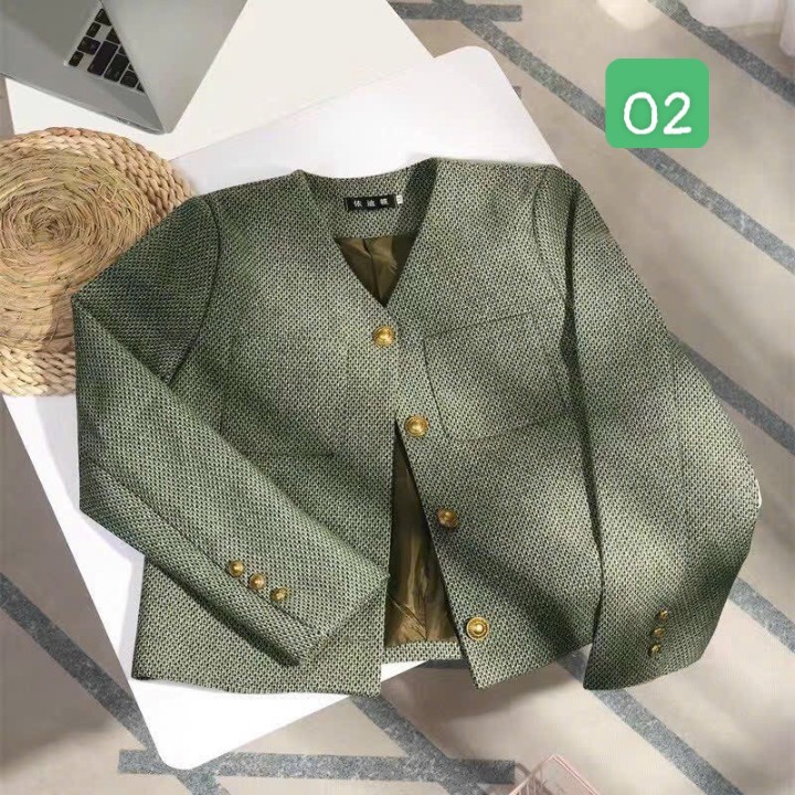 HA2691 - ÁO DẠ TIÊU 3 KHUY VÀNG