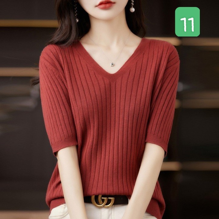 HA2696 - ÁO LEN CỔ V