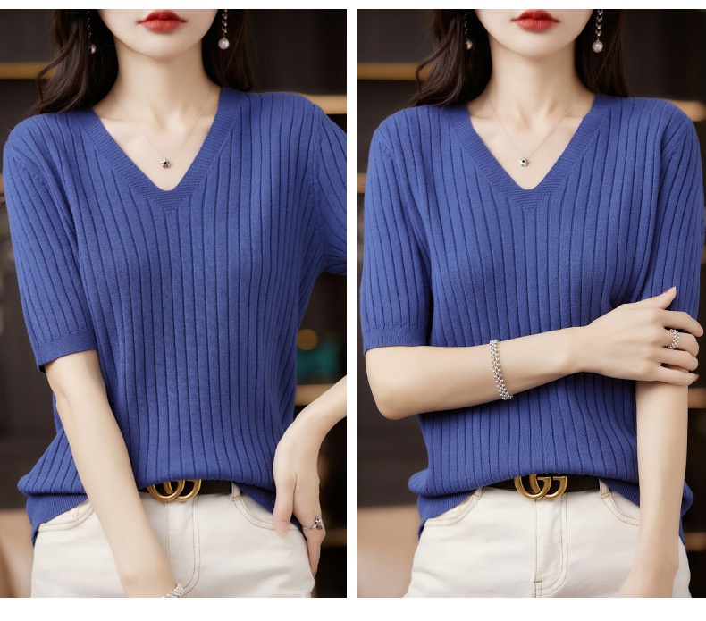 HA2696 - ÁO LEN CỔ V