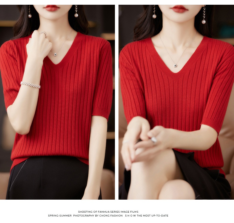HA2696 - ÁO LEN CỔ V
