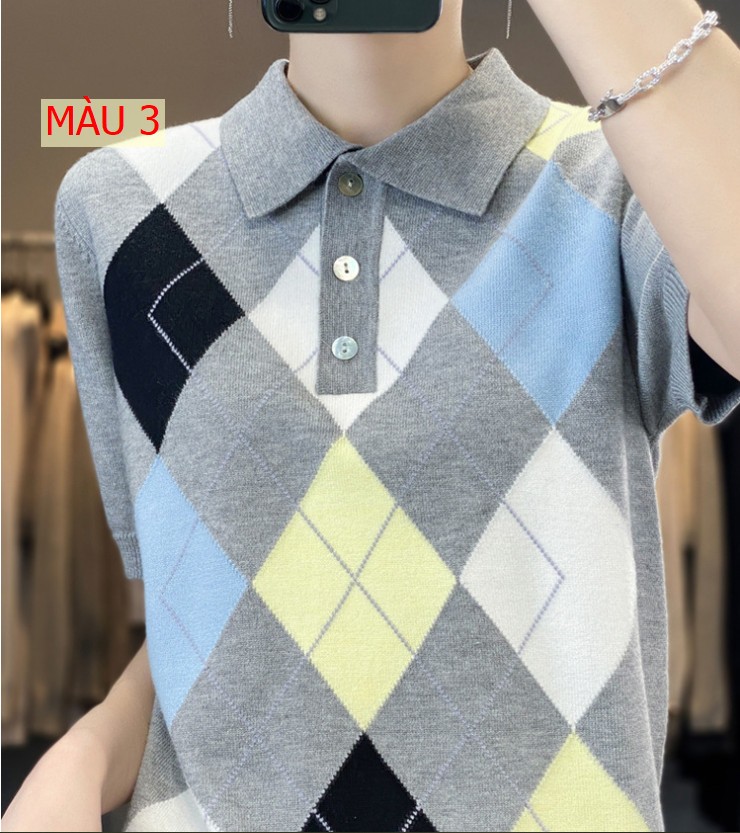 HA11117 - POLO LEN CỘC TAY CARO