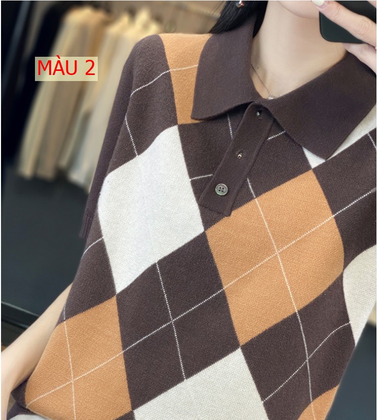 HA11117 - POLO LEN CỘC TAY CARO